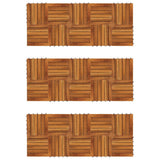 NNEVL Decking Tiles Vertical Pattern 30 x 30 cm Acacia Set of 30