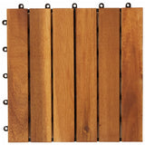 NNEVL Decking Tiles Vertical Pattern 30 x 30 cm Acacia Set of 30