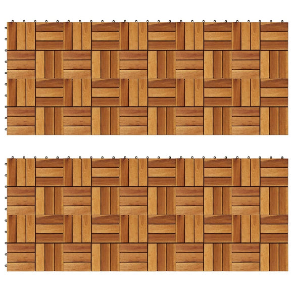 NNEVL Decking Tiles 30 x 30 cm Acacia Set of 20