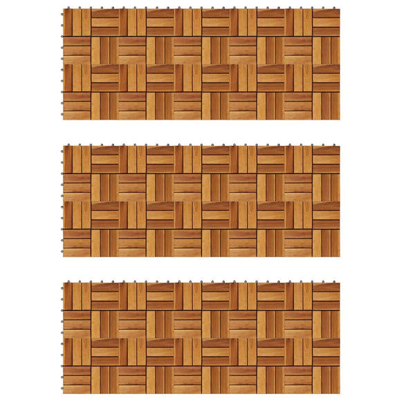 NNEVL Decking Tiles 30 x 30 cm Acacia Set of 30