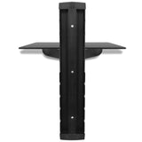 NNEVL 1-tier Wall Mounted Glass DVD Shelf Black
