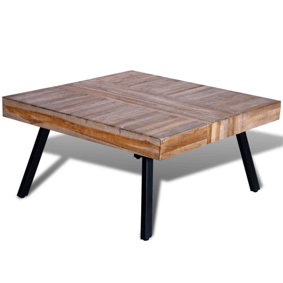 NNEVL Coffee Table Square Reclaimed Teak Wood