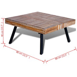 NNEVL Coffee Table Square Reclaimed Teak Wood
