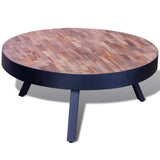 NNEVL Coffee Table Round Reclaimed Teak Wood