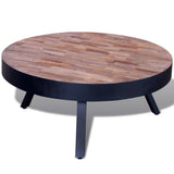 NNEVL Coffee Table Round Reclaimed Teak Wood
