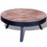 NNEVL Coffee Table Round Reclaimed Teak Wood