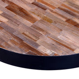 NNEVL Coffee Table Round Reclaimed Teak Wood