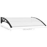 NNEVL Door Canopy 150 x 100 cm PC