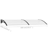 NNEVL Door Canopy 300 x 100 cm PC