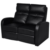 NNEVL Recliner 2-seat Artificial Leather Black