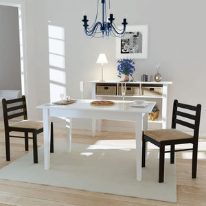 NNEVL Dining Chairs 2 pcs Brown Solid Rubber Wood and Velvet