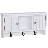 NNEVL Wall Cabinet for Keys and Jewellery with Doors and Hooks