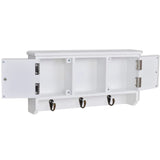 NNEVL Wall Cabinet for Keys and Jewellery with Doors and Hooks