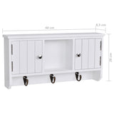 NNEVL Wall Cabinet for Keys and Jewellery with Doors and Hooks