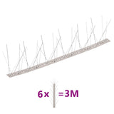 NNEVL 5-row Stainless Steel Bird & Pigeon Spikes Set of 6 3 m