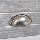 NNEVL Nightstand 2 pcs with 2 Drawers Grey and White