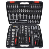 NNEVL 193pcs 1/4" & 3/8" & 1/2" Drive Socket Bit Set w/ Ratchet Tool Set