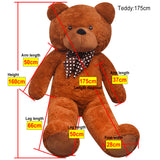 NNEVL XXL Soft Plush Teddy Bear Toy Brown 160 cm