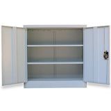 NNEVL Office Cabinet with 2 Doors Grey 90 cm Steel