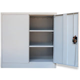 NNEVL Office Cabinet with 2 Doors Grey 90 cm Steel