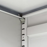 NNEVL Office Cabinet with 2 Doors Grey 90 cm Steel