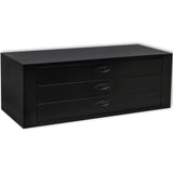 NNEVL Metal Tool Chest 3 Drawers Black