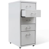 NNEVL File Cabinet with 5 Drawers Grey 68.5 cm Steel