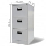 NNEVL Filing Cabinet Light Grey 46x62x102.5 cm Steel
