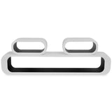 NNEVL 3 White-black MDF Floating Wall Display Shelf Cubes Book/DVD Storage
