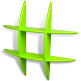 NNEVL Green MDF Floating Wall Display Shelf Book/DVD Storage