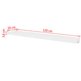NNEVL 2 White MDF Floating Wall Display Shelves Book/DVD Storage