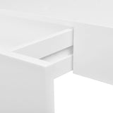 NNEVL White MDF Floating Wall Display Shelf 1 Drawer Book/DVD Storage