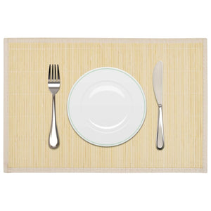 NNEVL 6 Bamboo Placemats 30 x 45 cm Natural