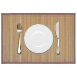 NNEVL 6 Bamboo Placemats 30 x 45 cm Brown