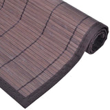 NNEVL 6 Bamboo Placemats 30 x 45 cm Dark Brown