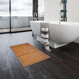 NNEVL 2 Bamboo Bath Mats 40 x 50 cm Brown