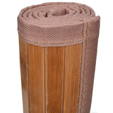 NNEVL 2 Bamboo Bath Mats 40 x 50 cm Brown