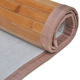 NNEVL 2 Bamboo Bath Mats 40 x 50 cm Brown