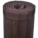 NNEVL 2 Bamboo Bath Mats 40 x 50 cm Dark Brown