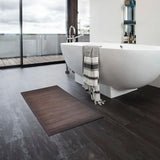 NNEVL Bamboo Bath Mat 60 x 90 cm Dark Brown