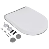 NNEVL Soft-close Toilet Seat with Quick-release Design White Square