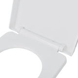 NNEVL Soft-close Toilet Seat with Quick-release Design White Square