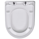 NNEVL Soft-close Toilet Seat with Quick-release Design White Square