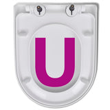 NNEVL Soft-close Toilet Seat with Quick-release Design White Square