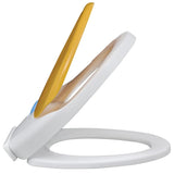 NNEVL White & Yellow Soft-close Toilet Seat Adults/Children