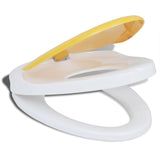 NNEVL White & Yellow Soft-close Toilet Seat Adults/Children
