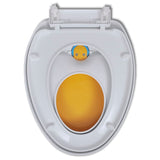 NNEVL White & Yellow Soft-close Toilet Seat Adults/Children