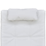 NNEVL Chaise Longue with Pillow White Faux Leather