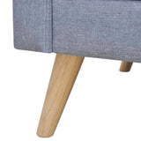 NNEVL Sofa 2-Seater Fabric Light Grey