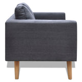 NNEVL Sofa 2-Seater Fabric Dark Grey